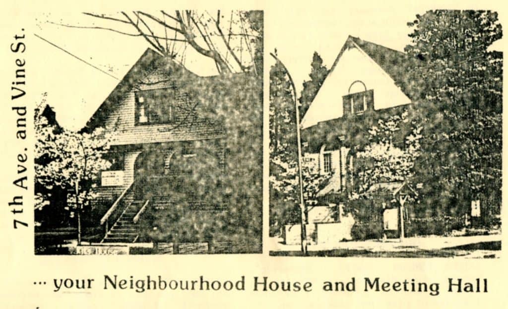 Kitsilano (Kits) Neighbourhood House • Vancouver Heritage Foundation
